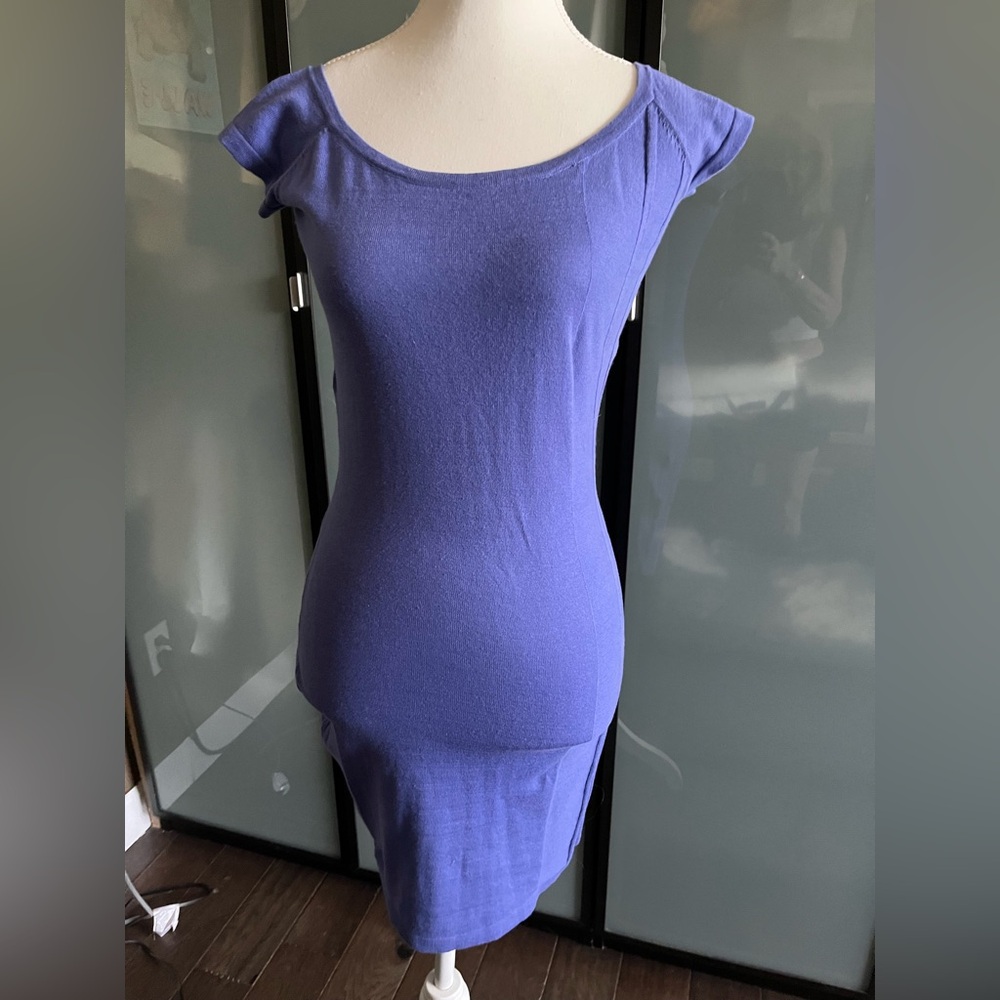 Purple Cap Sleeve Dress